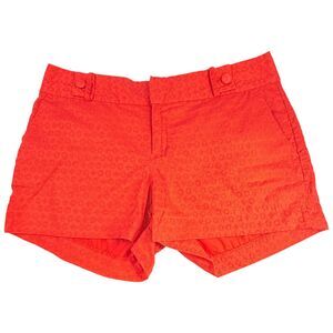 Banana Republic‎ Orange Eyelet Lace Shorts Size 8 Coastal Resort Cottagecore